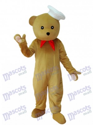 Short-haired Orange Bear Mascot Adult Costume