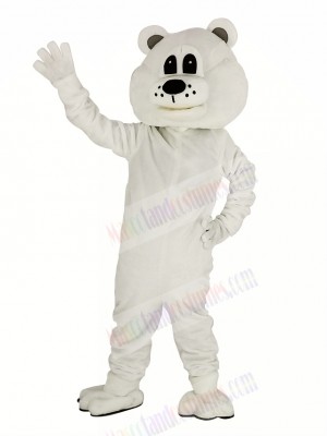 Cute White Bear Mascot Costume Adult