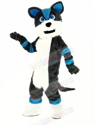 Blue and Gray Husky Dog Fursuit Mascot Costume Animal	