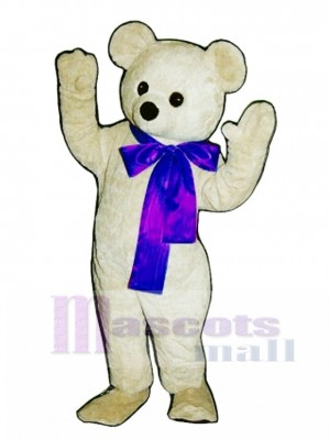 New Beau Bear with Bow Mascot Costume