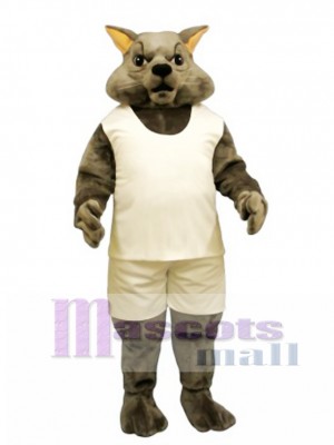 Cute Tough Tom Cat with Tank & Shorts Mascot Costume