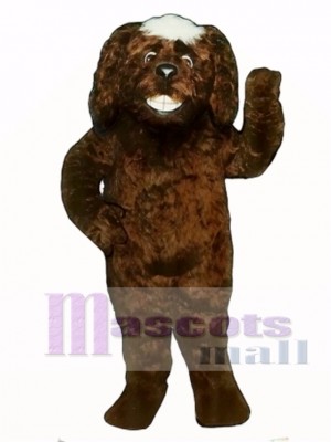 Cute Grinning Dog Mascot Costume