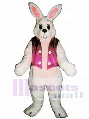 Cute Easter Bunny Rabbit with Vest Mascot Costume
