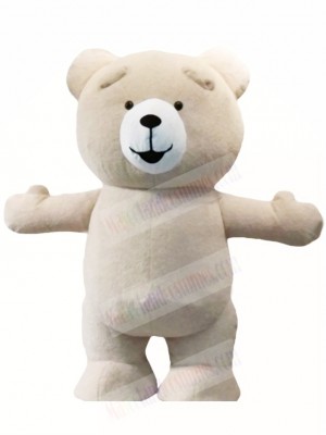 Creamy White Teddy Bear Mascot Costumes Animal 