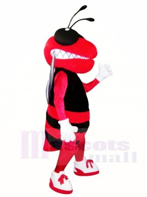 Red and Black Hornet Bee Mascot Costumes Insect