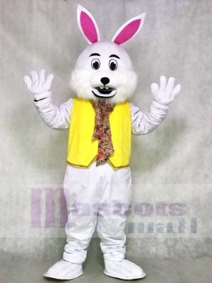 Wendell White Vest Rabbit Easter Bunny Mascot Costumes Animal