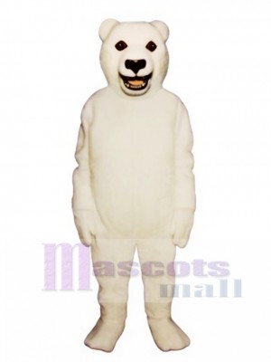 Cute Snarling Polar Bear Mascot Costume