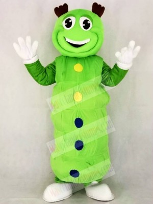 Cute Green Caterpillar Mascot Costume Cartoon