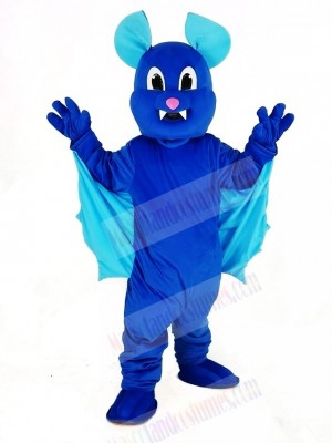Blue Flying Bat Mascot Costume Animal