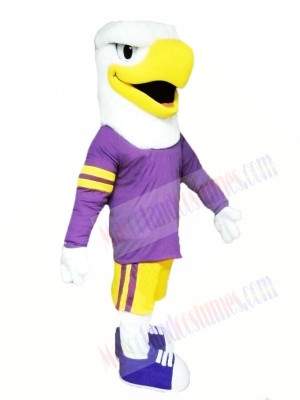 Eagle with Purple Suit Mascot Costumes Animal
