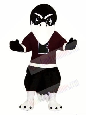 Black Raven with White eyebrows Mascot Costumes Animal	