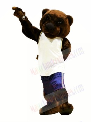 Basketball Bear with White Vest Mascot Costumes Animal