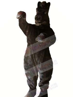 Power Black Horse Mascot Costumes Cartoon