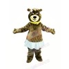 Female Bear with Blue Skirt Mascot Costumes Animal