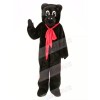 Black Bear with Red Bow Mascot Costumes Animal	