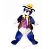 Blue Bear with Yellow Hat Mascot Costumes Animal	