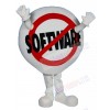 No Software Sign mascot costume