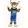 Texas Longhorns Bull in Blue Sportswear Mascot Costume