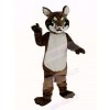 Brown Bobcats with Green Eyes Mascot Costume Animal