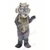 Grey Fluffy Wolf Mascot Costumes Cartoon