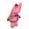 Pink Male Elephant Mascot Costume Cartoon