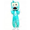 Funny Blue TV Set Mascot Costume Cartoon