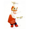 Chef Man in Orange Clothes Mascot Costume People