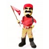 Pioneer with Red T-shirt Mascot Costume People