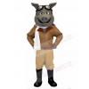 Aviator Pig mascot costume