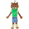 Green Shirt Blue Pants Leopard Panther Mascot Costumes Animal 