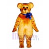 Cute Teddy with Bow Christmas Mascot Costume