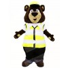 Traffic Police Brown Bear Mascot Costumes Animal