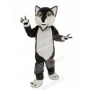 Long-haired Gray Wolf Mascot Costume Animal