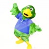 Green Parrot with Blue Shirt Mascot Costumes School