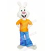 White Rabbit with Orange T-shirt Mascot Costumes	