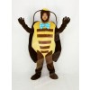 Black Beetle Mascot Costume Cartoon