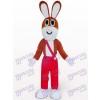 Easter Rabbit In Red Trousers Animal Mascot Costume
