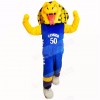 Sports Cobra Snake with Blue Shirt Mascot Costumes Cartoon