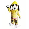 Fire Brigade Dog with Yellow Hat Mascot Costumes