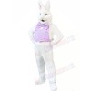 Confident White Bunny Rabbit Mascot Costumes Animal