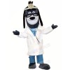 Doctor Hound Dog with Glasses Mascot Costumes Animal