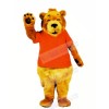 Smiling Bear in Orange T-shirt Mascot Costumes Cartoon