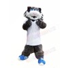 Grey Wildcat with Blue Shoes Mascot Costumes Animal