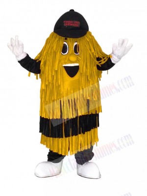 Golden Car Wash Cleaning Brush Mascot Costume