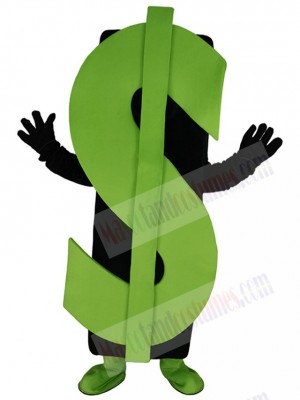 Dollar Sign mascot costume