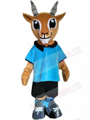 School Brown Goat Mascot Costume Animal