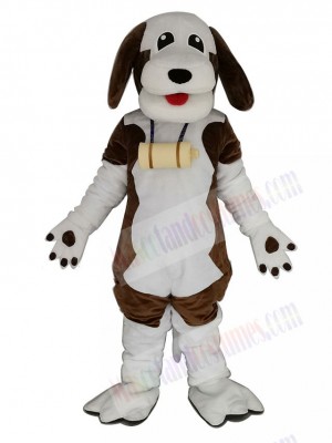 Cute Brown and White Dog Mascot Costume Animal