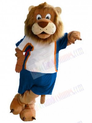 Friendly School Lion Mascot Costume Animal
