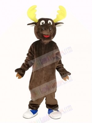 Funny Brown Moose Mascot Costume Animal