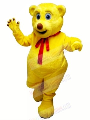 Yellow Cute Teddy Bear Mascot Costumes Cartoon	